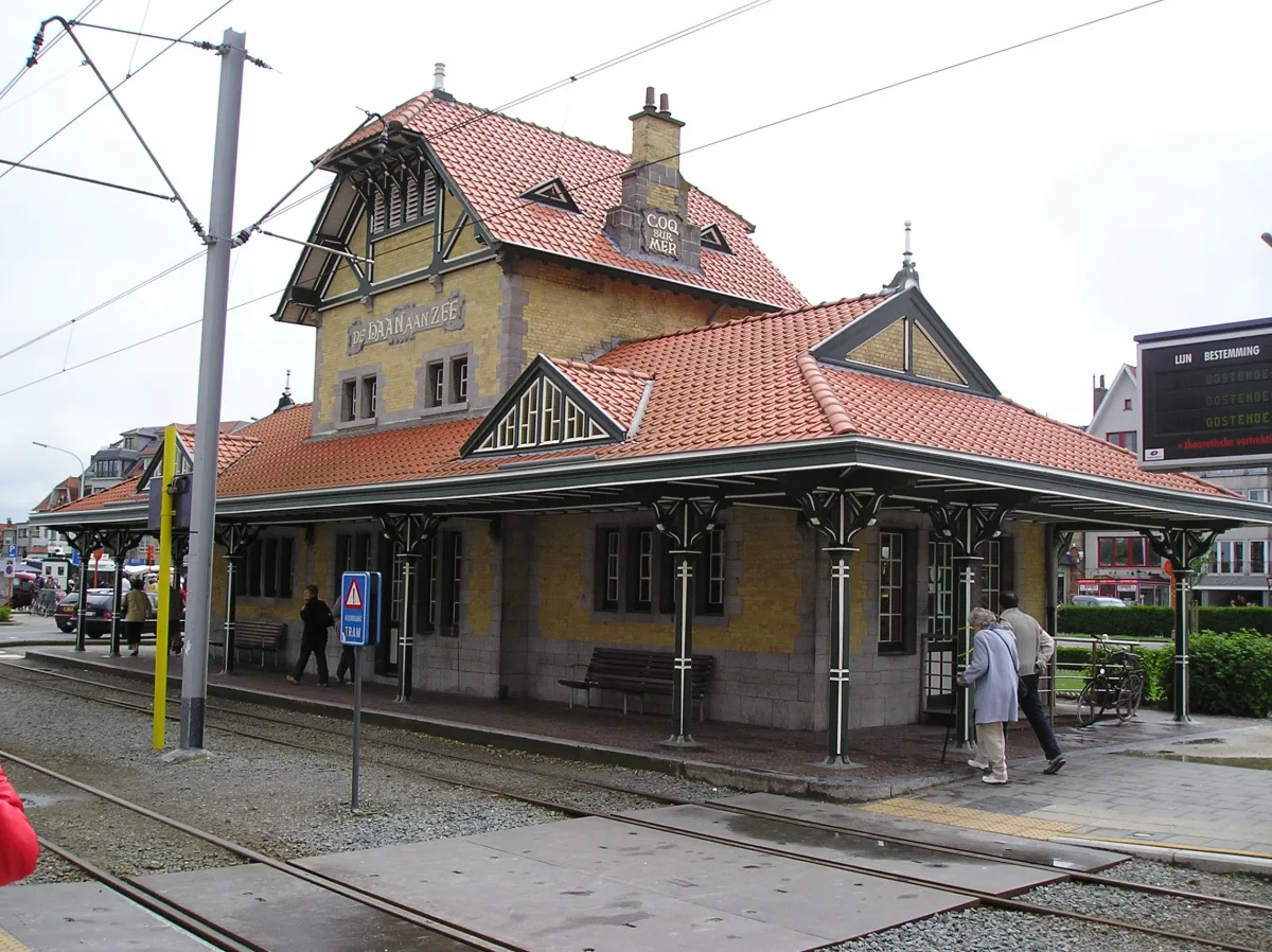 Historische Haltestelle der Küstentram in De Haan